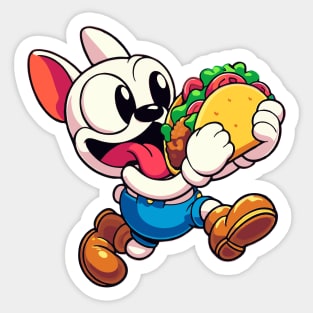 French Bulldog Taco Lover - Cartoon French Bulldog Sticker
